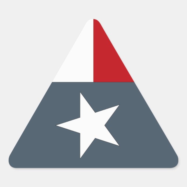 Triangulaire Sticker Bleu Faded Lone Star Drapeau Coeur Texas T (Devant)