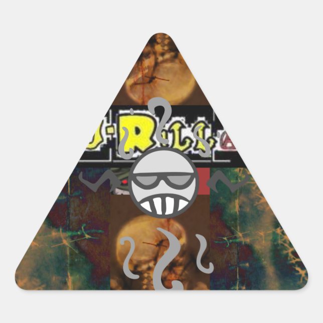 Triangulaire Sticker chaotique J-Rilla et Triangle du crâne (Devant)