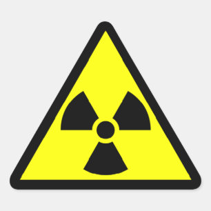 Triangulaire Sticker d'avertissement radioActive