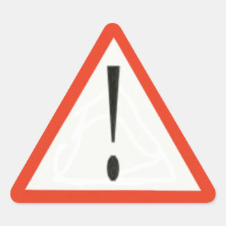 Triangulaire Sticker de panneau de danger
