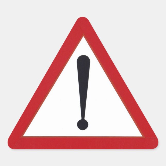 Triangulaire Sticker de prudence ! (Devant)