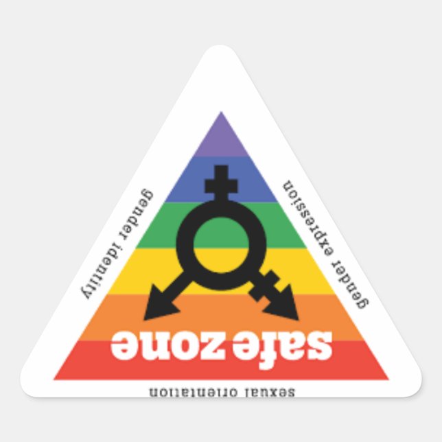 Triangulaire Sticker de sécurité - LGBTQ (Devant)