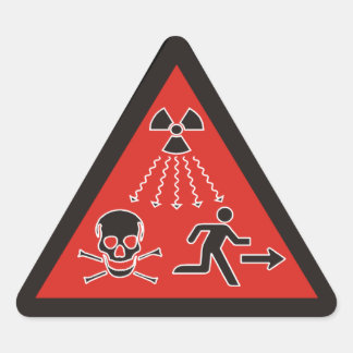 Triangulaire Sticker de symbole de rayonnement