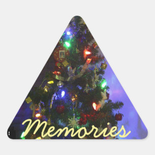 Triangulaire Sticker en sapin de Noël par RoseWrites