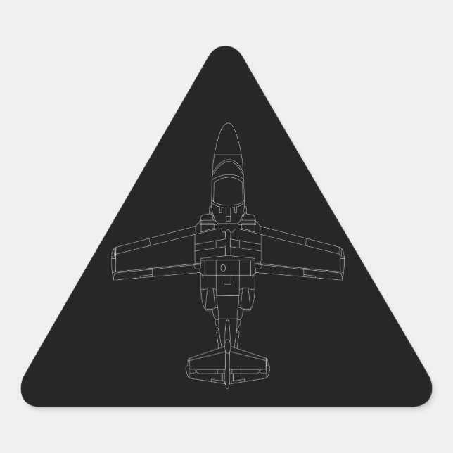 Triangulaire Sticker noir SAAB 105 (Devant)
