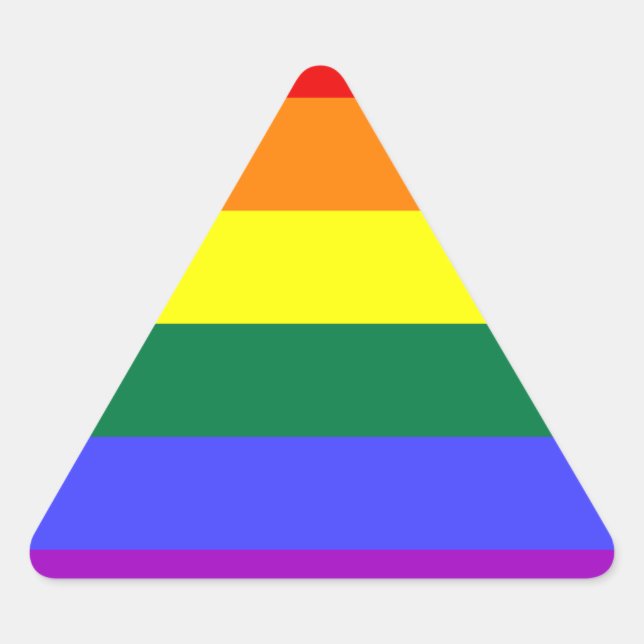 Triangulaire Sticker pour drapeau de la fierté arc-en-ciel (Devant)