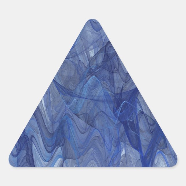 Triangulaire Sticker triangle Abstrait bleu (Devant)