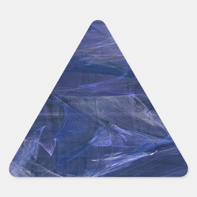 Triangulaire Sticker triangle Abstrait bleu (Devant)