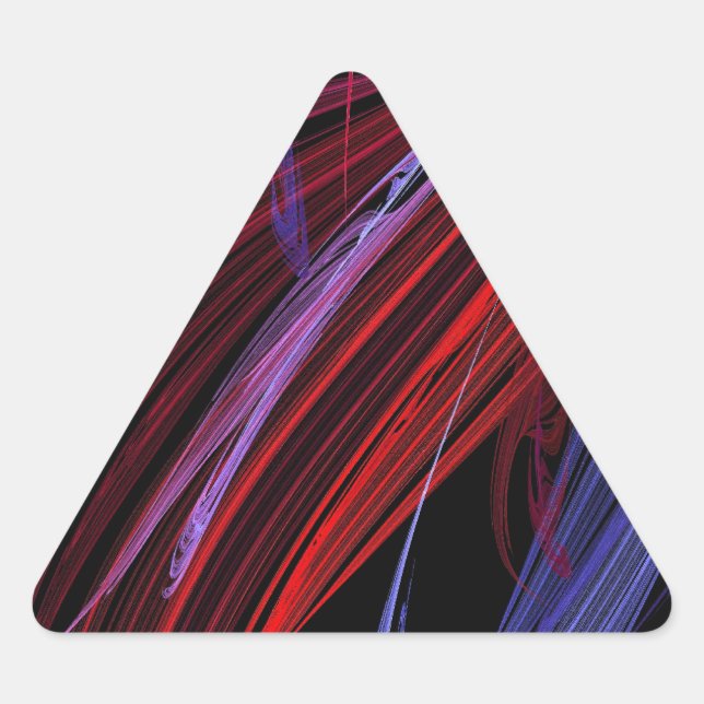 Triangulaire Sticker triangle Abstrait bleu rouge (Devant)