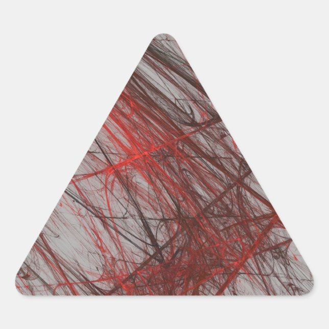 Triangulaire Sticker triangle Abstrait gris-rouge (Devant)