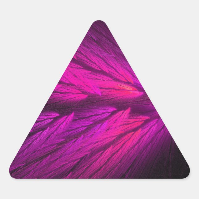 Triangulaire Sticker triangle Abstrait rose (Devant)