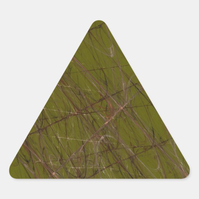 Triangulaire Sticker triangle Abstrait vert (Devant)