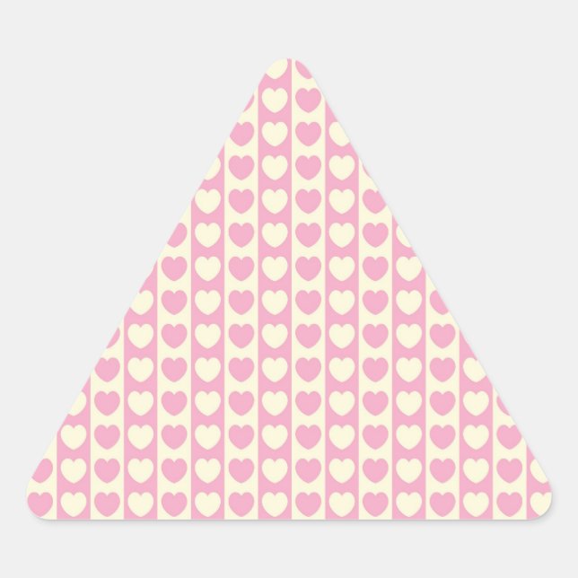 Triangulaire Sticker triangle Arrière - plan Coeur rose (Devant)