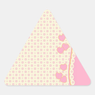 Triangulaire Sticker triangle Arrière - plan de coeur rose