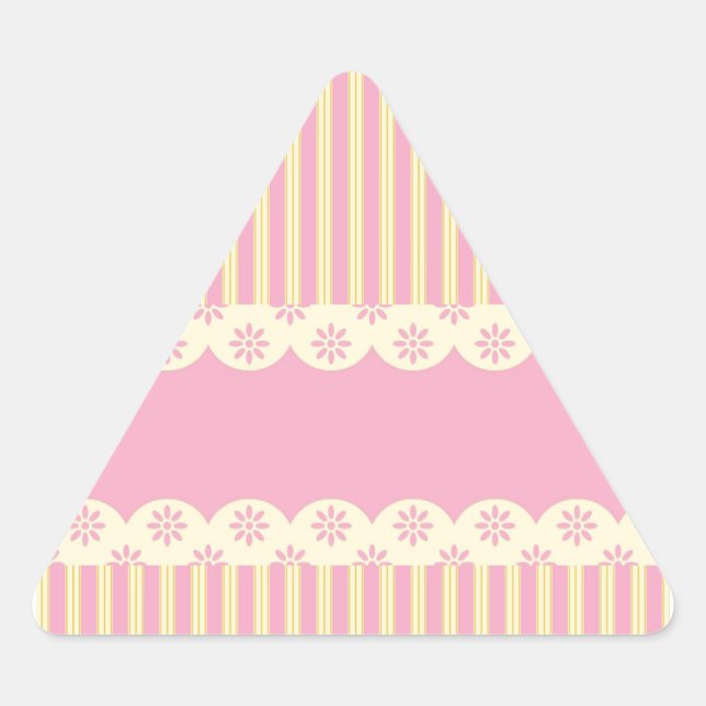 Triangulaire Sticker triangle Arrière - plan Eyelet rose (Devant)