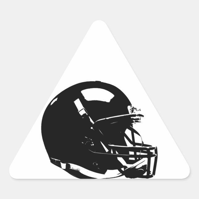 Triangulaire Sticker triangle casque de football Pop Art (Devant)