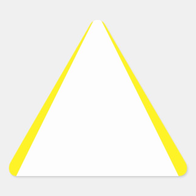 Triangulaire Sticker triangle d'avertissement jaune générique (Devant)