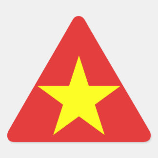 Triangulaire Sticker triangle étoile jaune drapeau du Vietnam