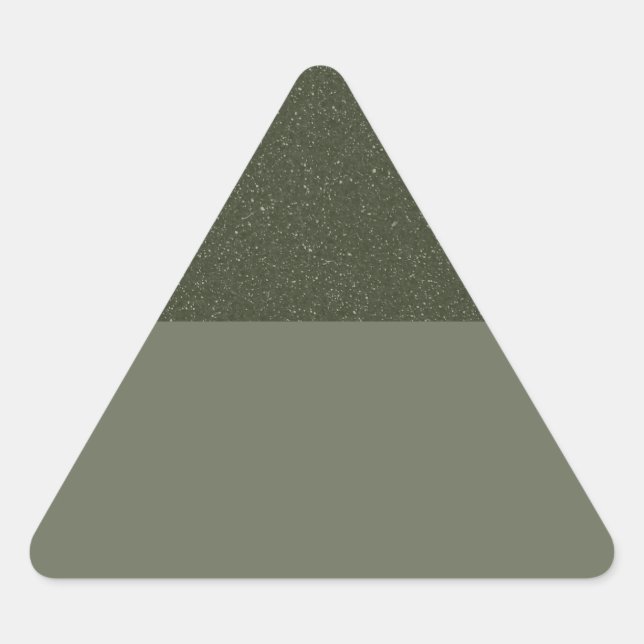 Triangulaire Sticker Triangle Personnalisé - Vert Top Texté (Devant)