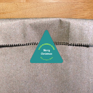 Triangulaire Sticker turquoise Green Business Christmas