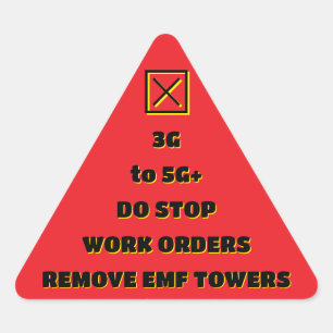 Triangulaire STOP WORK REMOVE EMF by RoseWrites Sticker