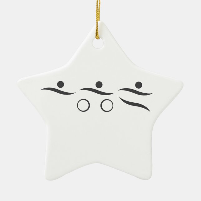 Triathlon cadeau unique ornement céramique (Devant)