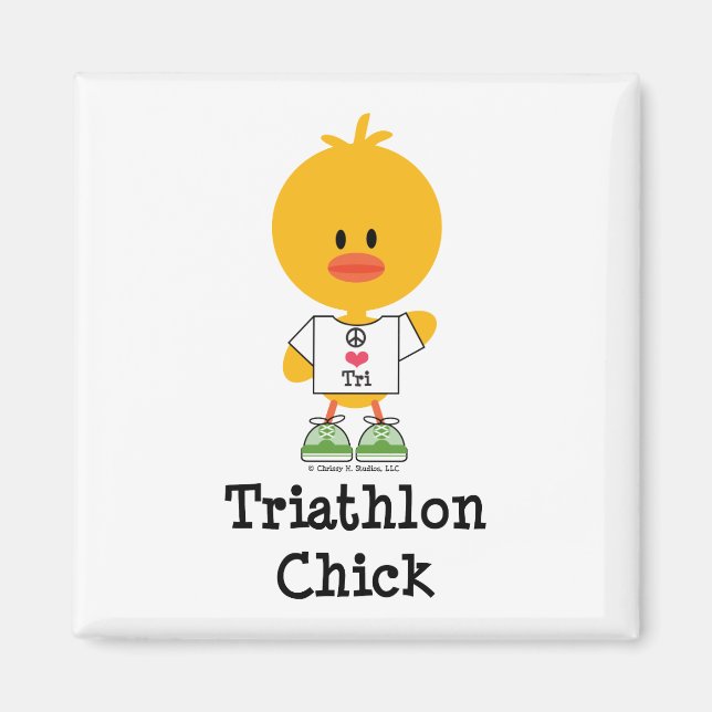Triathlon Chick Magnet (Devant)