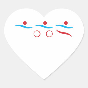 Triathlon cool moderne logo autocollant
