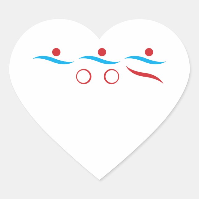 Triathlon cool moderne logo autocollant (Devant)