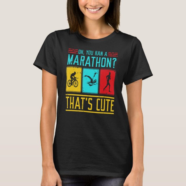 Triathlon En Haut Vous Dirivez Un Marathon Qui Est (Devant)