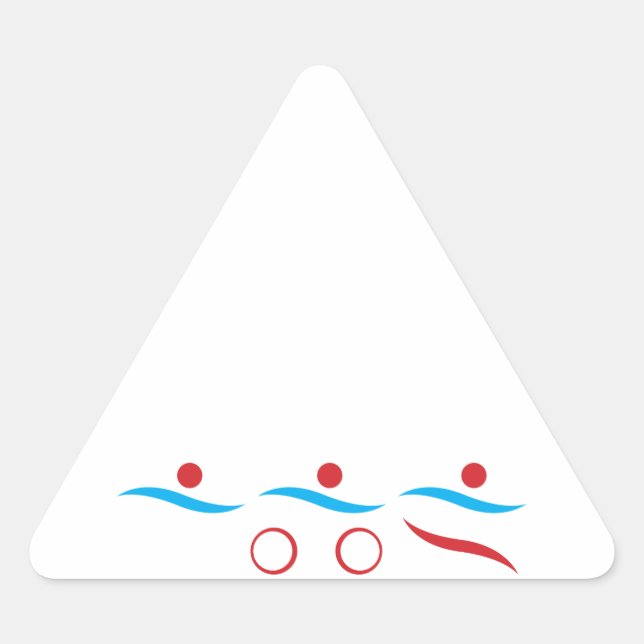Triathlon logo cool moderne autocollant triangle (Devant)