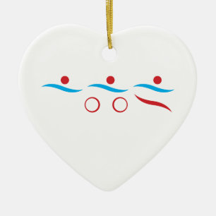 Triathlon moderne logo cool ornement céramique