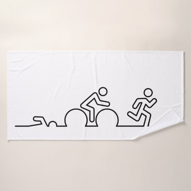 Triathlon. Natation, cyclisme et course. (Serviette de bain)