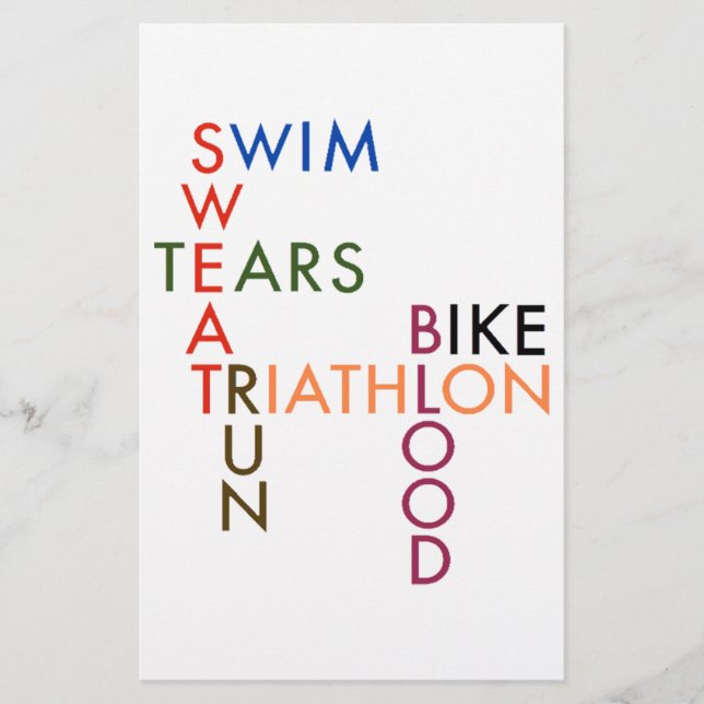 Triathlon Vélo de natation Courir de sang Sueur La (Devant)
