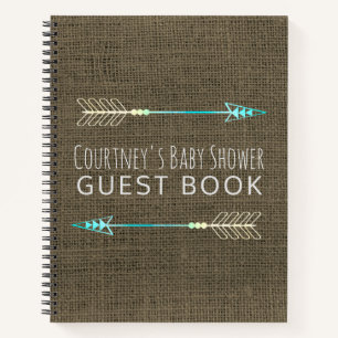 Tribal Arrow Baby shower Invité Livre Rustique Bu