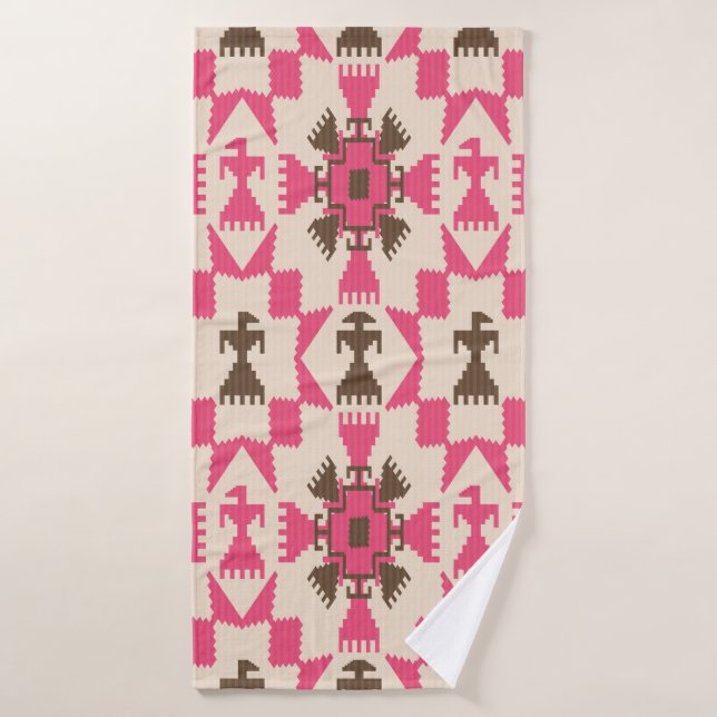 Tribal aztec abstrait sans couture motif (Serviette de bain)
