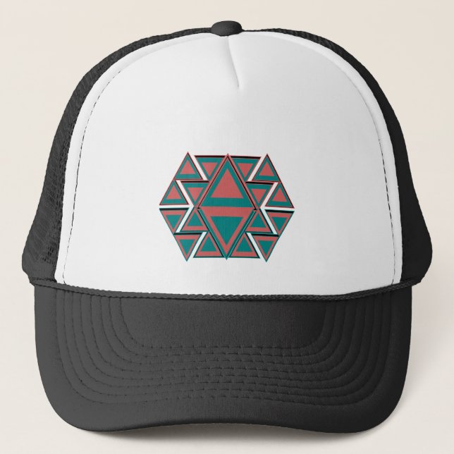 Tribal Aztec Motif Trucker Hat Casquette de baseba (Devant)