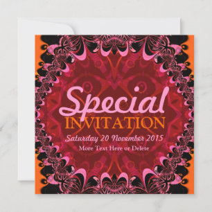 Tribal Batik Dentelle Art Special Party Invitation