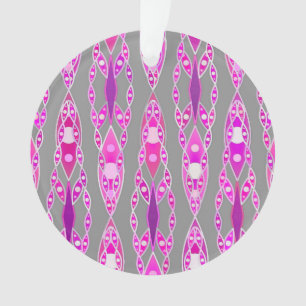 Tribal Batik - Fuchsia rose, violet et gris