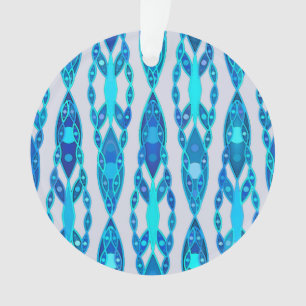 Tribal Batik - Sapphire Blue et Silver Grey