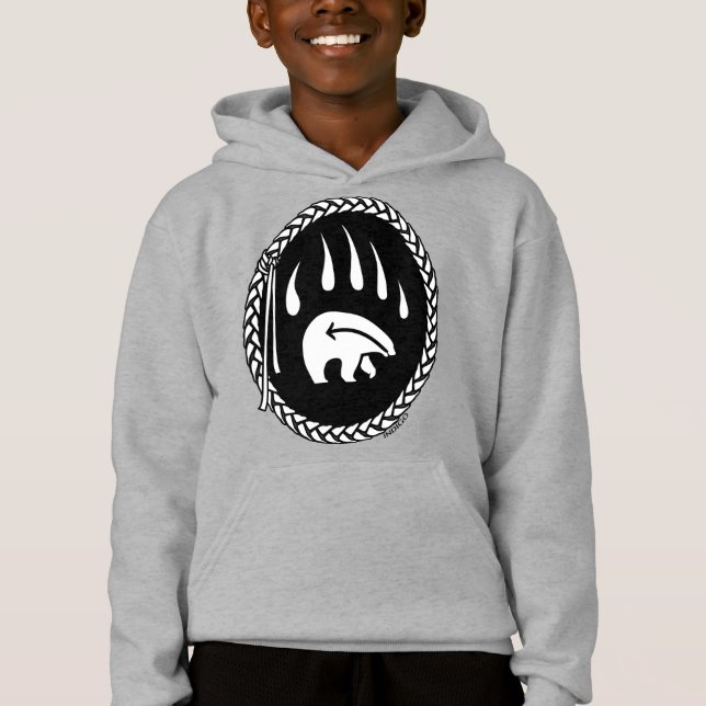 Tribal Bear Art Kid's Sweatshirt Bear Claw Shirt (Devant)