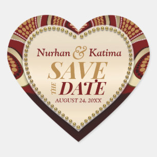 Tribal Earth Save the Date Sticker
