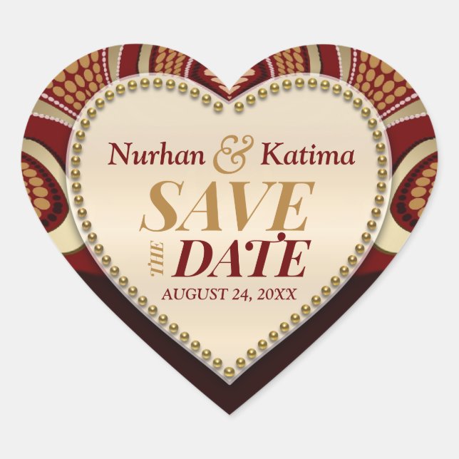 Tribal Earth Save the Date Sticker (Devant)