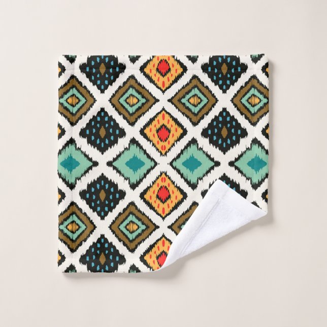Tribal ethnique sans couture motif rayé dans aztec (Gant de toilette)