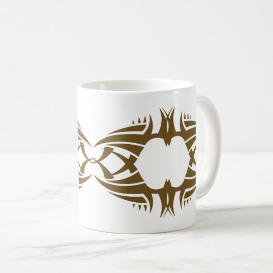 Tribal mug crow gold