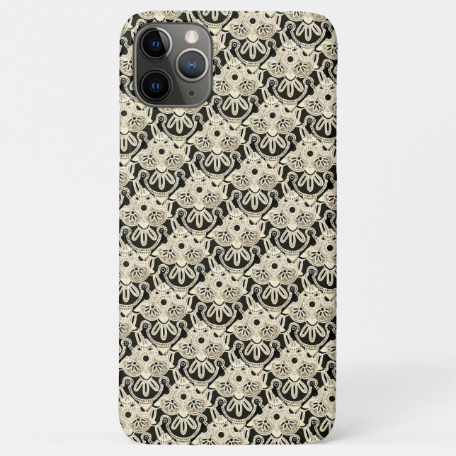 Tribal noir blanc et coque iphone bronze (Dos)