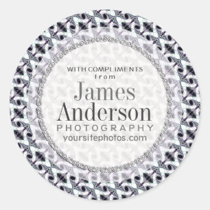 Tribal Twist B&W Motif Social Business Sticker