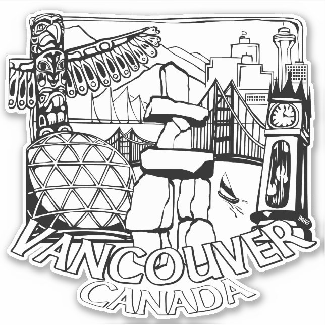 Tribal Vancouver Sticker Décrets emblématiques Van (Devant)