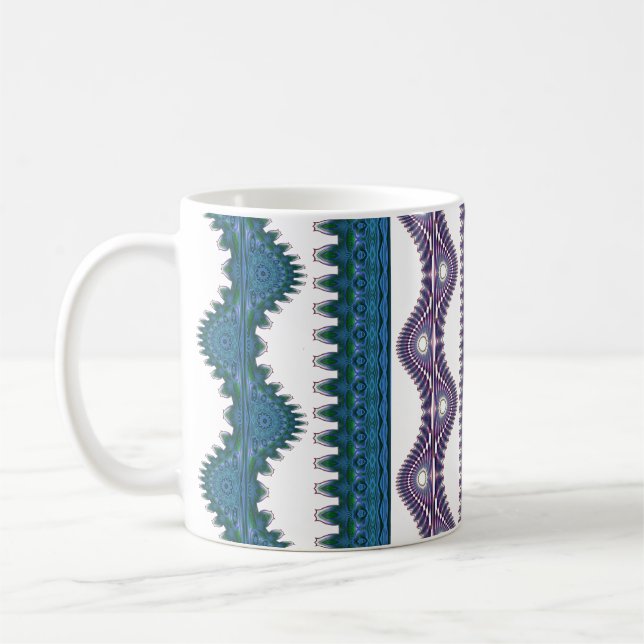 Tribal Wave Pattern Coffee Mug  (Gauche)