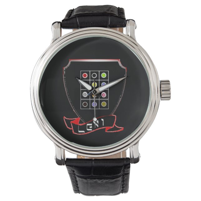 Tribe de Levi Crest Montre en Cuir Noir Homme (devant)